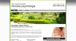 Desktop Screenshot of klinickypsycholog-trencin.sk